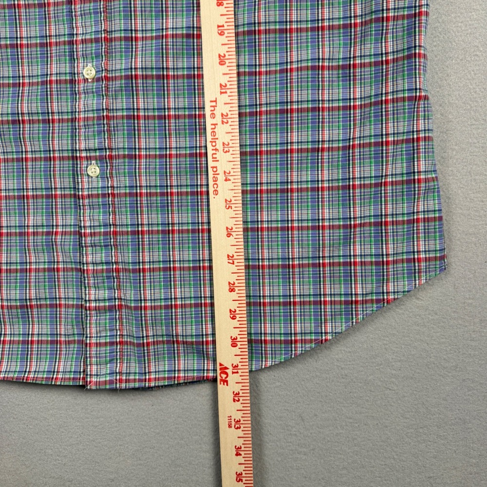 Ralph Lauren Mens XL Classic Fit Plaid Button Down Shirt Multi Color Red Pony - Picture 8 of 9